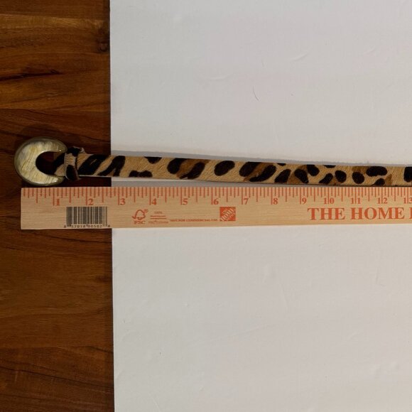 Vintage De Renaudin Leopard Print Natural Horn Belt - Picture 2 of 4